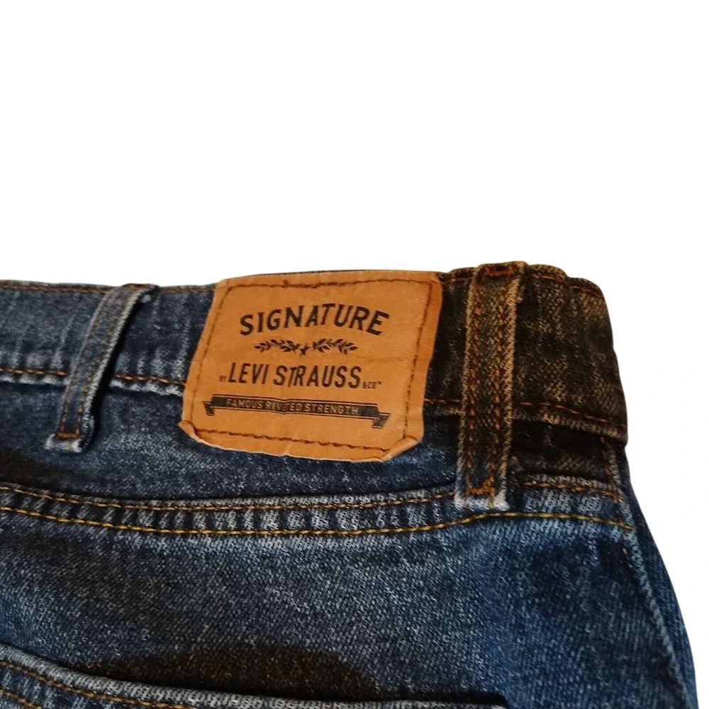 Levis Relaxed Fit Dark‎ Wash Jeans 39x28 (Tag 38x32) Straight Leg Western Cowboy